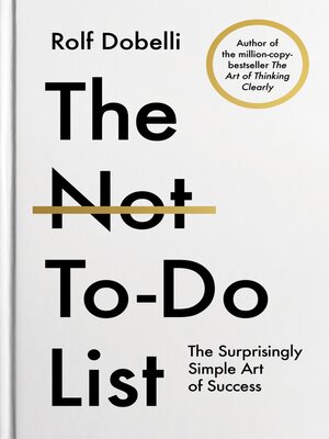 cover image of The Not-To-Do List